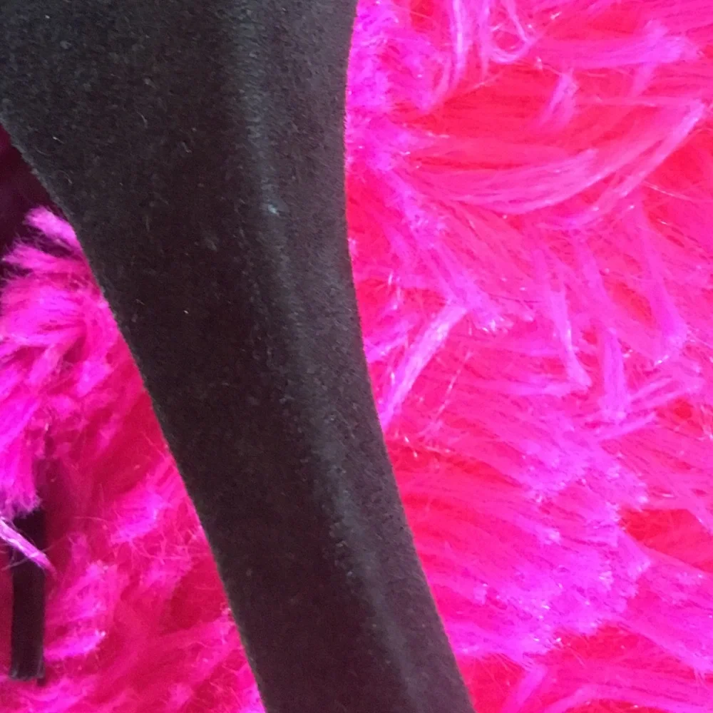 💝See New Listing💝 Enzo Angiolini Black Lace up Leather Boots Fur 9 1/2 M  GUC - Picture 12 of 13